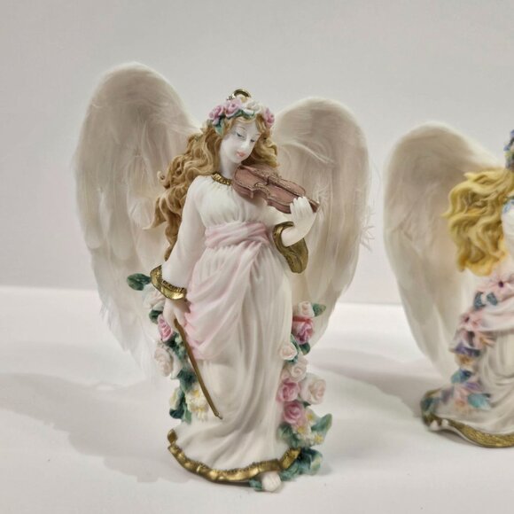 1999 Vintage Bradford Editions Symphony of Angels Ornament Collection 3 Piece - Picture 8 of 9